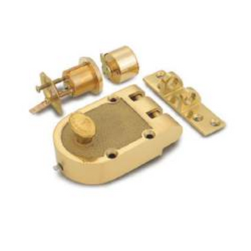 Single Cylinder Jimmy Proof Rim Mount Deadlock w/ Rim Cylinder - MTL™400